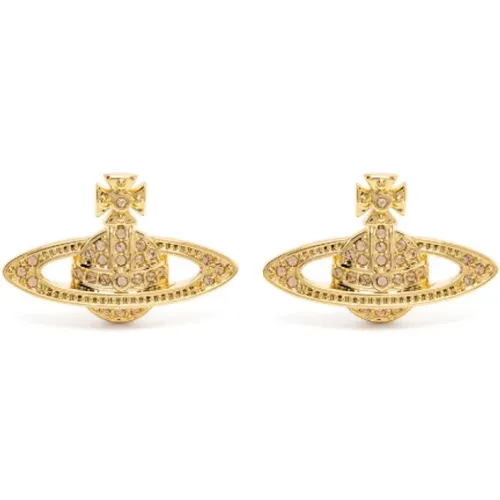 Gold Topaz Relief Earrings , unisex, Sizes: ONE SIZE - Vivienne Westwood - Modalova