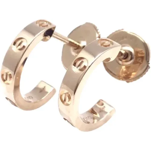 Pre-owned Jewellery, female, , Size: ONE SIZE Pre-owned Rose Gold earrings - Cartier Vintage - Modalova