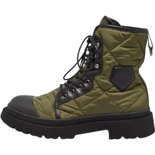Pre-owned Leather boots , male, Sizes: 10 UK - Salvatore Ferragamo Pre-owned - Modalova