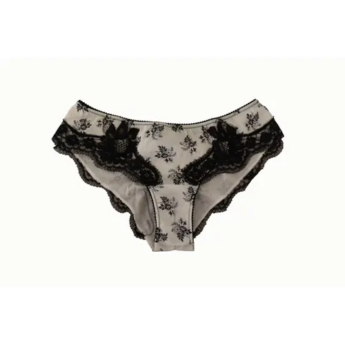 Bottoms, female, , Size: S Silk Lace Bottom Briefs - Dolce & Gabbana - Modalova