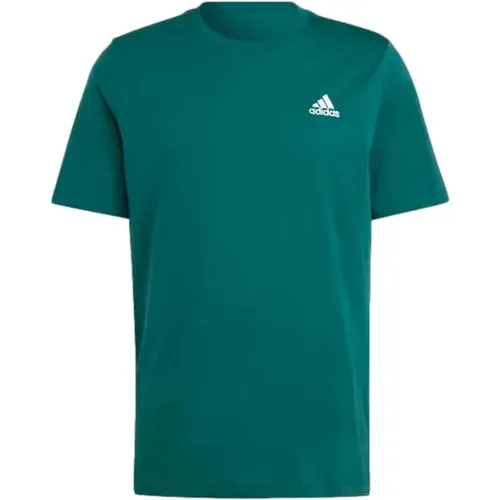 Essentials Single Jersey Bestickt Kleines Logo T-shirt , Herren, Größe: 2XL - Adidas - Modalova