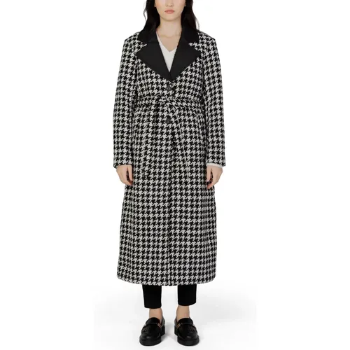 Houndstooth Coat for Women , female, Sizes: M - Only - Modalova