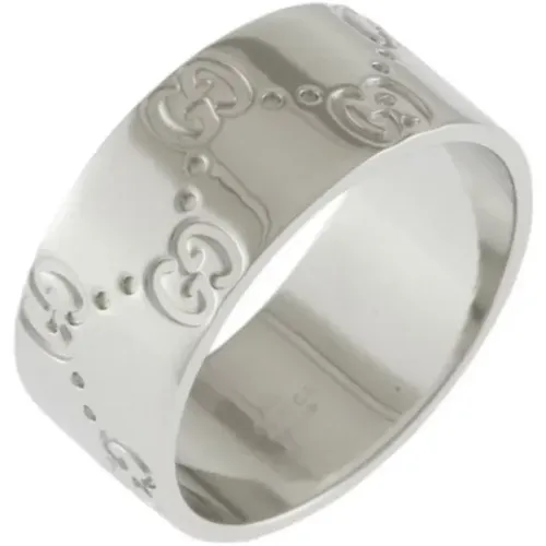 Pre-owned Jewellery, female, , Size: ONE SIZE Pre-owned White Gold rings - Gucci Vintage - Modalova