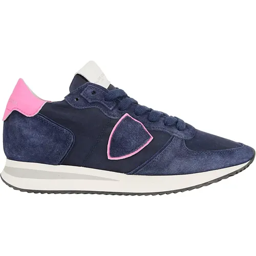 Blaue Sneakers für Frauen Aw24 , Damen, Größe: 37 EU - Philippe Model - Modalova