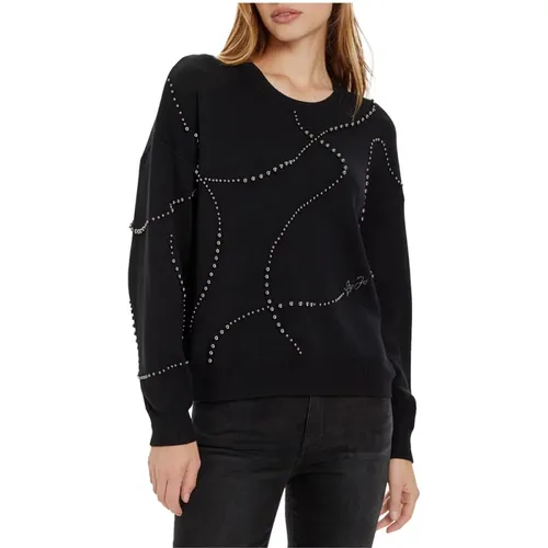 Schwarzer Pullover Elegant und vielseitig , Damen, Größe: S - Liu Jo - Modalova