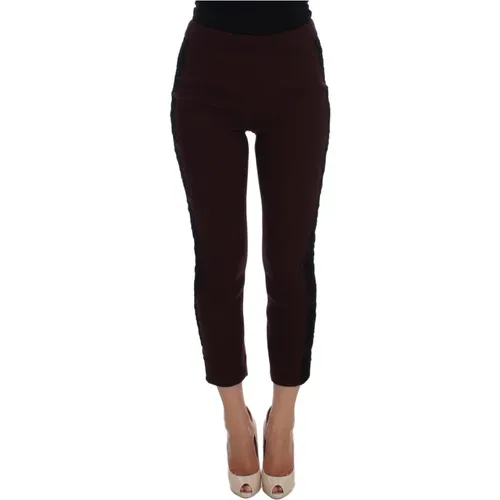 Torero Stretch Slim Capri Pants , female, Sizes: 3XS - Dolce & Gabbana - Modalova