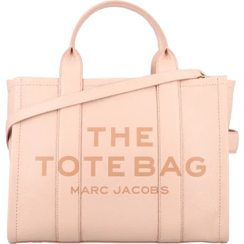 Rosa Leder Tote Tasche , Damen, Größe: ONE Size - Marc Jacobs - Modalova