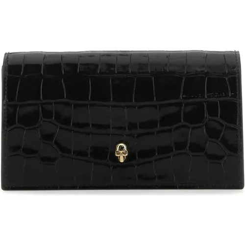 Leather Wallet for Elegant Women , female, Sizes: ONE SIZE - alexander mcqueen - Modalova