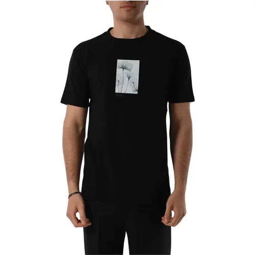 Cotton T-shirt with Front Print , male, Sizes: XL, L, M, 2XL - PATRIZIA PEPE - Modalova