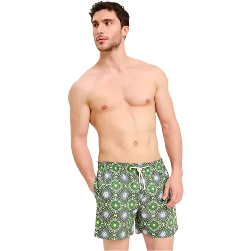 Mediterranean Linen Swim Shorts , male, Sizes: 2XL, L, M, XL - Peninsula - Modalova