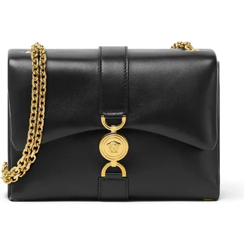 Lambskin Chain Shoulder Bag , female, Sizes: ONE SIZE - Versace - Modalova