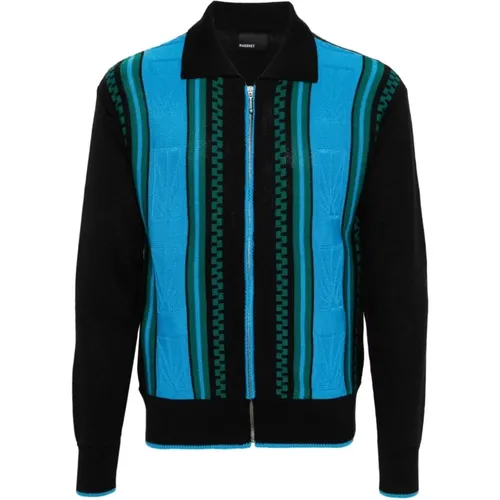 Jacquard Strick Zip Cardigan , Herren, Größe: M - Rassvet - Modalova