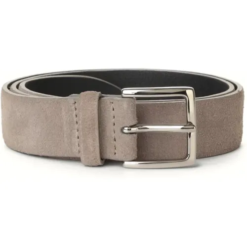 Belts, male, , Size: 105 CM Supersoft Suede Belt Silver Buckle - Orciani - Modalova