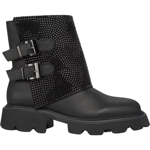 Stylish ankle boot with buckles , female, Sizes: 7 UK, 4 UK, 6 UK, 3 UK, 5 UK, 2 UK, 8 UK - Alma en Pena - Modalova