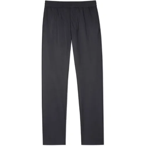 Sweatpants, male, , Size: W34 Luxury Stretch Grey Slim-Fit Trousers - Paul Smith - Modalova