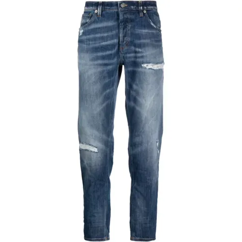 Cropped Straight-Leg Denim Jeans , Herren, Größe: W31 - Dondup - Modalova