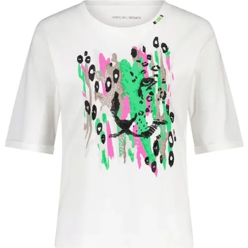 Animal Motif Cotton T-Shirt , female, Sizes: 2XL, XS, L, XL, M - Marc Cain - Modalova