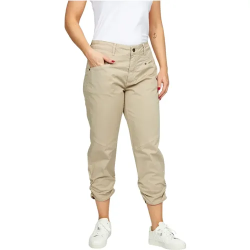 Cropped Hose mit Gerüschten Böden und Taschen , Damen, Größe: 2XL - 2-Biz - Modalova