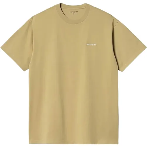 Script-Stickerei T-Shirt , Herren, Größe: S - Carhartt WIP - Modalova