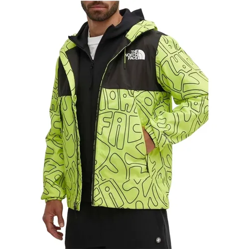 Wasserdichte Limettengrüne Jacke , Herren, Größe: L - The North Face - Modalova