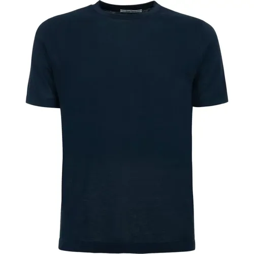 Cotton Ribbed Crewneck T-shirt , male, Sizes: 3XL, M - Kangra - Modalova
