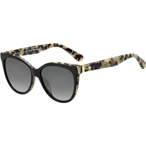 Black Havana/Grey Shaded Sunglasses , female, Sizes: 56 MM - Kate Spade - Modalova