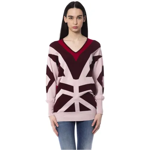 Oversized V-neck Wool Sweater , Damen, Größe: M - Byblos - Modalova