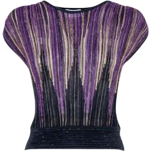 Multicolor Knitted Cross-Back Blouse , female, Sizes: L - Nenette - Modalova