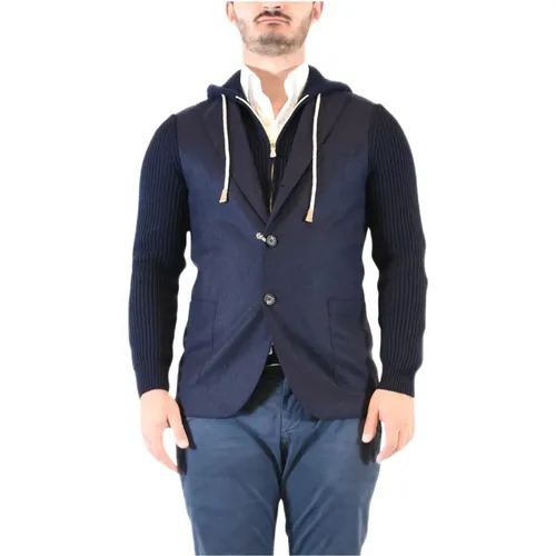 Removable Hooded Jacket with Detachable Vest , male, Sizes: M, S - Eleventy - Modalova