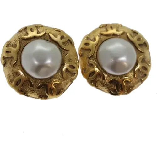 Pre-owned Jewellery, female, , Size: ONE SIZE Pre-owned Metal earrings - Chanel Vintage - Modalova