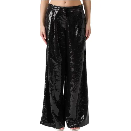 Wide Trousers, female, , Size: 2XS Wide Leg Sequin Pants - Federica Tosi - Modalova