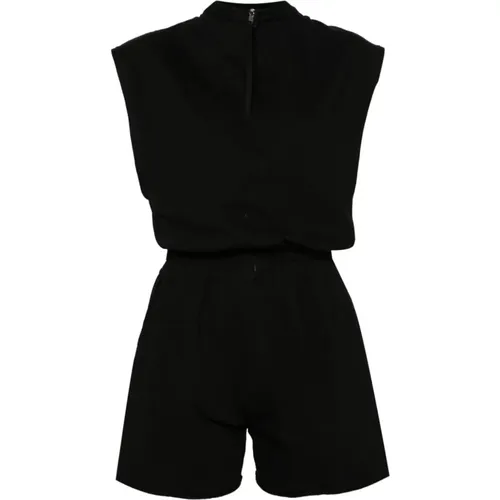 Schwarzes Kleid aus Bio-Baumwolljersey , Damen, Größe: M - Rick Owens - Modalova