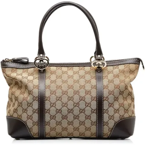 Pre-owned Tote Bags, female, , Size: ONE SIZE Pre-owned Canvas gucci-bags - Gucci Vintage - Modalova