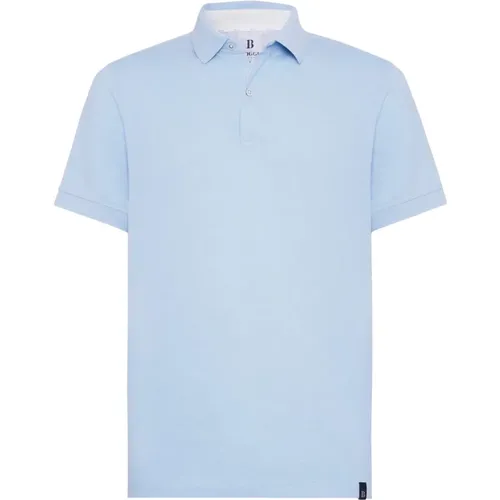 Regular Fit Baumwoll-Piqué-Poloshirt,Polo Shirts,Regular Fit Baumwoll-Piqué Polo Shirt - Boggi Milano - Modalova