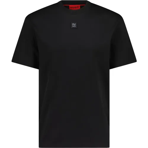 Logo Applique Cotton T-Shirt , male, Sizes: L, XL, S - Hugo Boss - Modalova