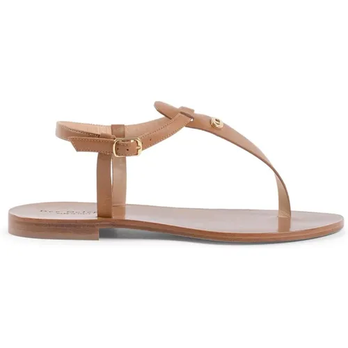 Tropische Print Leder Sandalen , Damen, Größe: 38 EU - Dee Ocleppo - Modalova