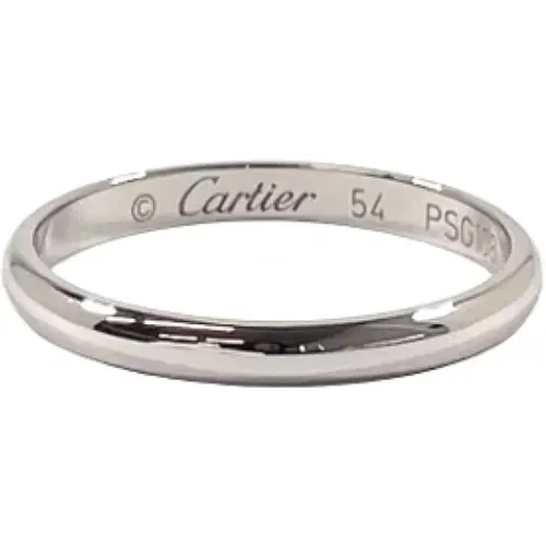 Pre-owned Jewellery, female, , Size: ONE SIZE Pre-owned Platinum rings - Cartier Vintage - Modalova