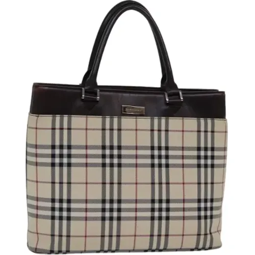 Pre-owned Tote Bags, female, , Size: ONE SIZE Pre-owned Canvas handbags - Burberry Vintage - Modalova