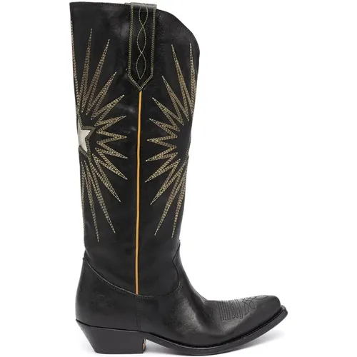 Trendy Leather Ankle Boots for Women , female, Sizes: 4 UK - Golden Goose - Modalova