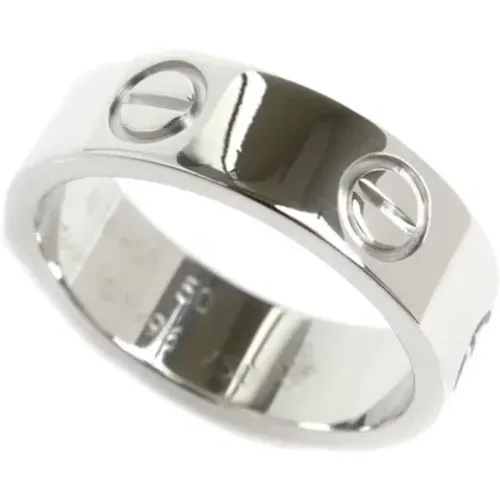 Pre-owned Jewellery, female, , Size: ONE SIZE Pre-owned White Gold rings - Cartier Vintage - Modalova