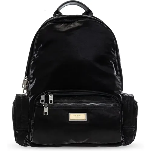 Embossed Logo Backpack - , male, Sizes: ONE SIZE - Dolce & Gabbana - Modalova