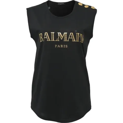 Pre-owned Tops, female, , Size: 2XS Pre-owned Cotton tops - Balmain Pre-owned - Modalova