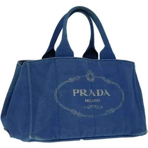 Pre-owned Tote Bags, female, , Size: ONE SIZE Pre-owned Canvas handbags - Prada Vintage - Modalova