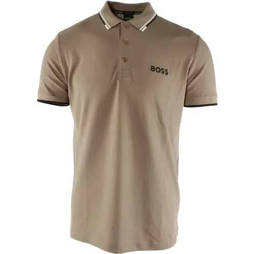 Braunes Polo-Shirt Regular Fit Stretch , Herren, Größe: M - Hugo Boss - Modalova