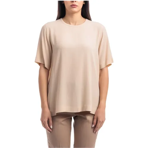 Short Sleeve Silk Blend Tee , female, Sizes: L, M, S - Seventy - Modalova