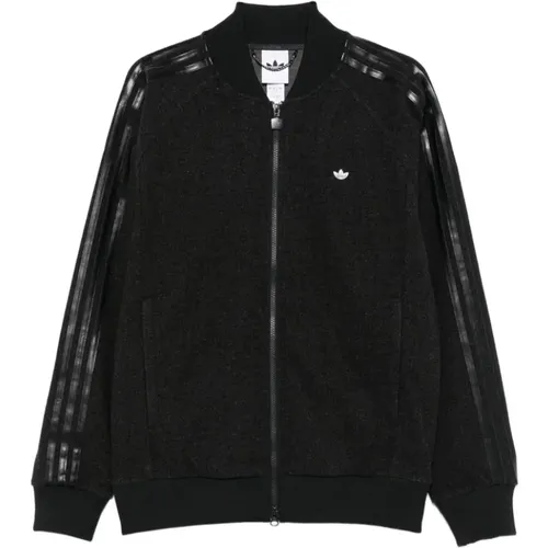 Zip-throughs, male, , Size: M Premium Track Top - Adidas - Modalova