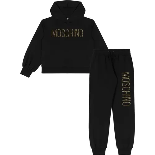 Schwarzer Logo Hoodie und Track Pants - Moschino - Modalova