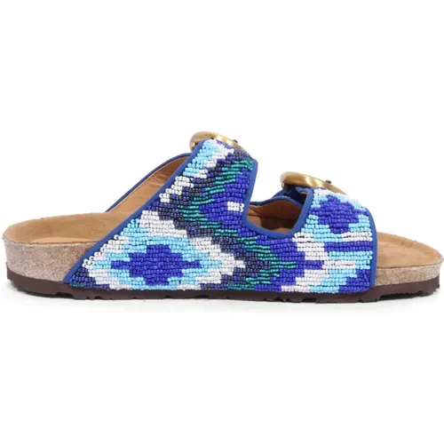 Sliders, female, , Size: 7 US Beaded Ciabatta Slippers - Maliparmi - Modalova