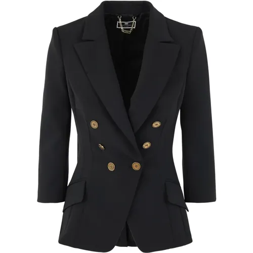 Double Breasted Jacket , female, Sizes: XL, L, S, M, 2XL - Elisabetta Franchi - Modalova