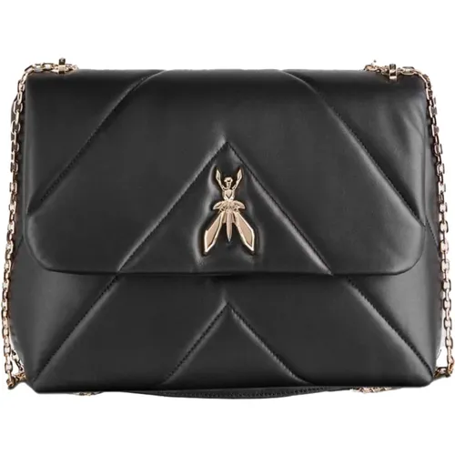 Cross Body Bags, female, , Size: ONE SIZE Leather Shoulder Bag with Zip - PATRIZIA PEPE - Modalova